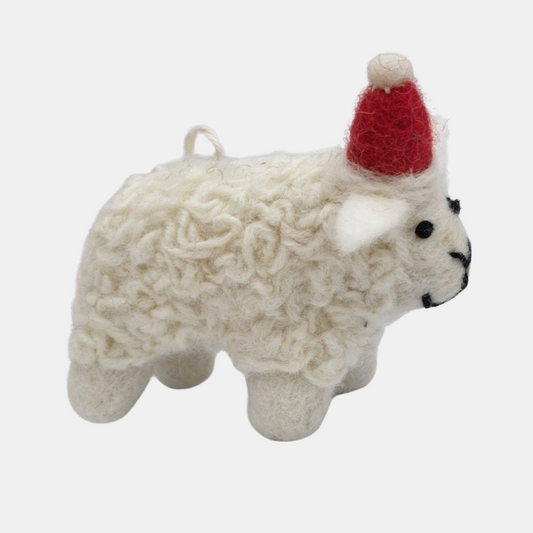 Decoration Felt - White - Sheep