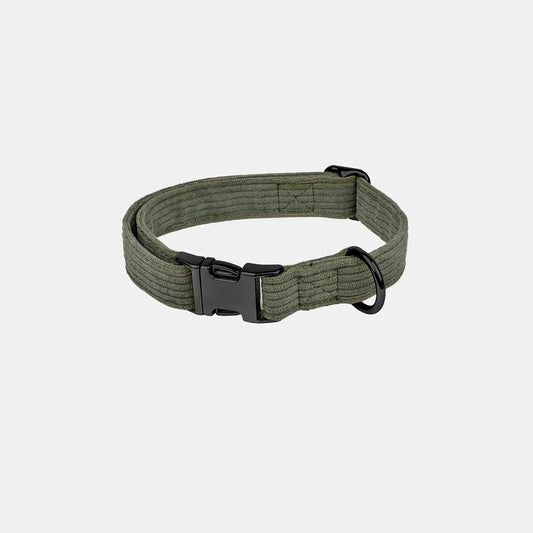 Pet Collar Cordroy Green - Small