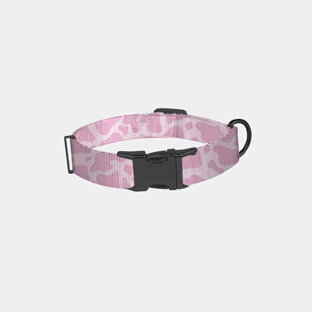 Pet Collar Animal Print Pink - Small