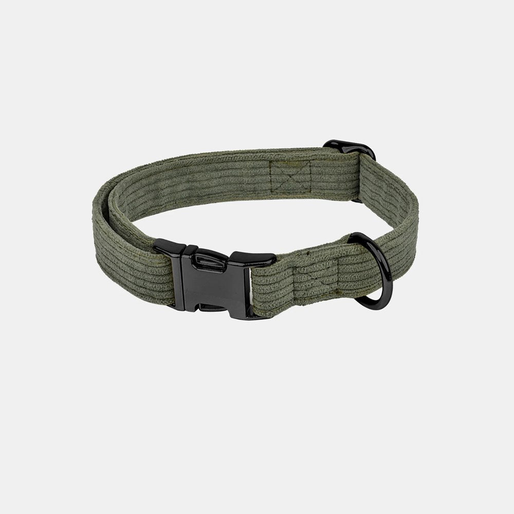 Pet Collar Cordroy Green - Medium