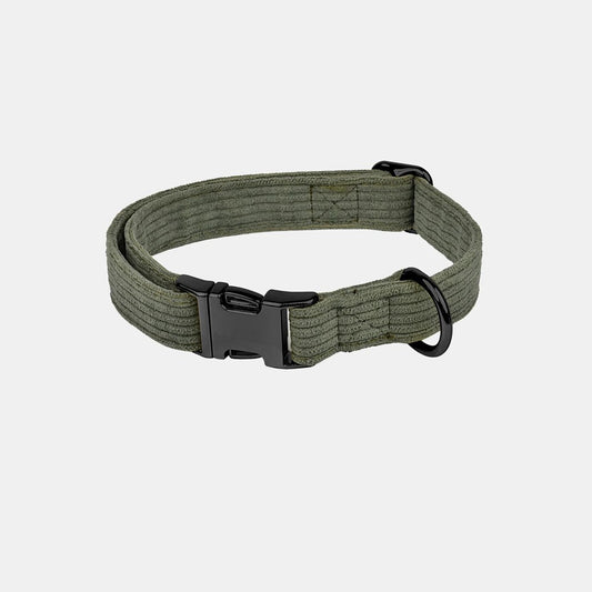 Pet Collar Cordroy Green - Medium