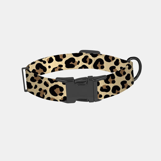 Pet Collar Animal Print Brown/Black - Medium