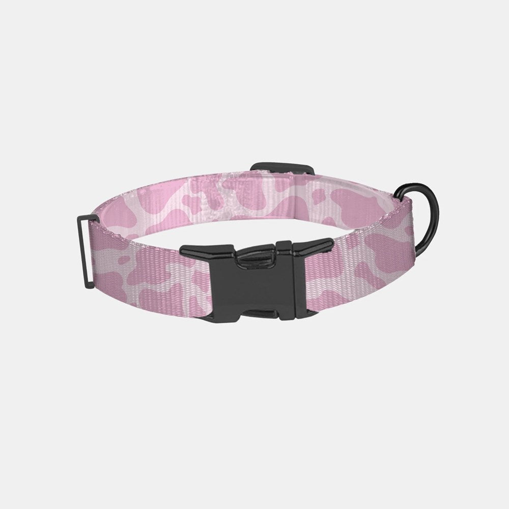 Pet Collar Animal Print Pink - Medium