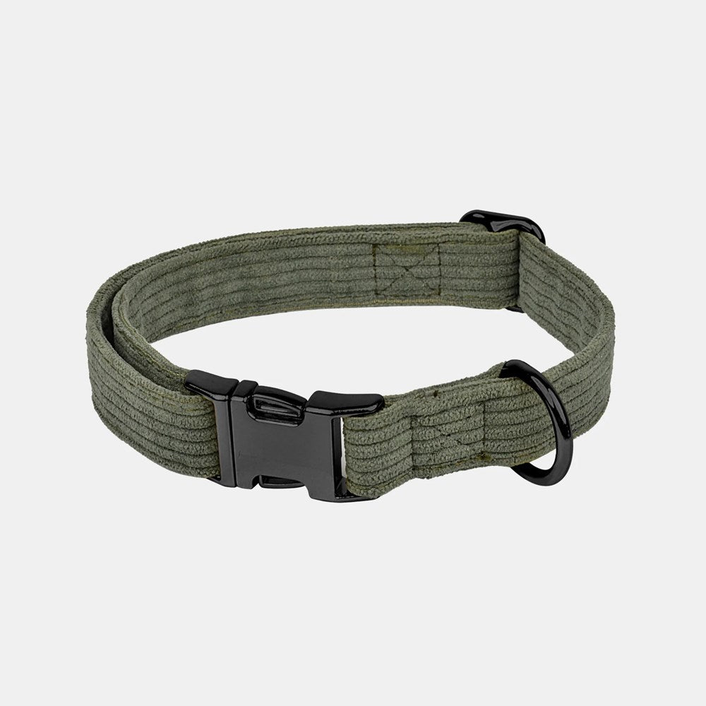 Pet Collar Cordroy Green - Large