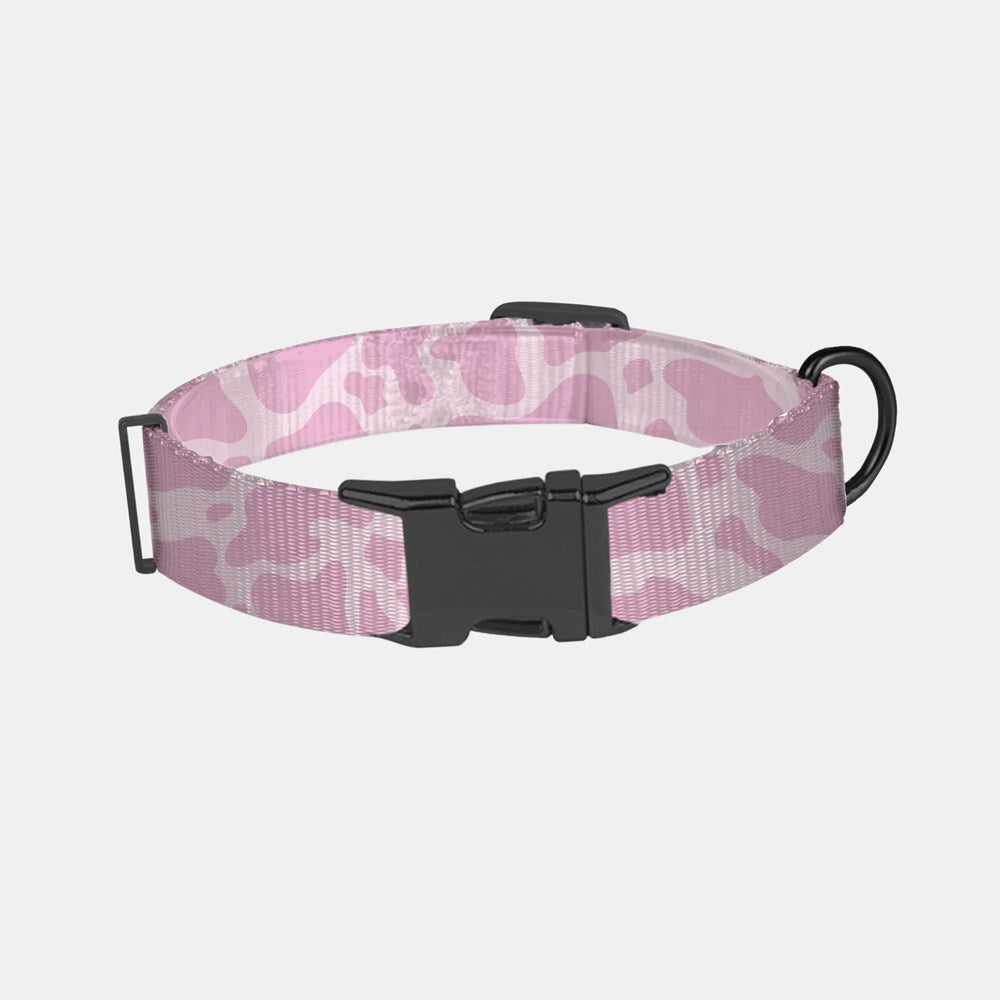 Pet Collar Animal Print Pink - Large