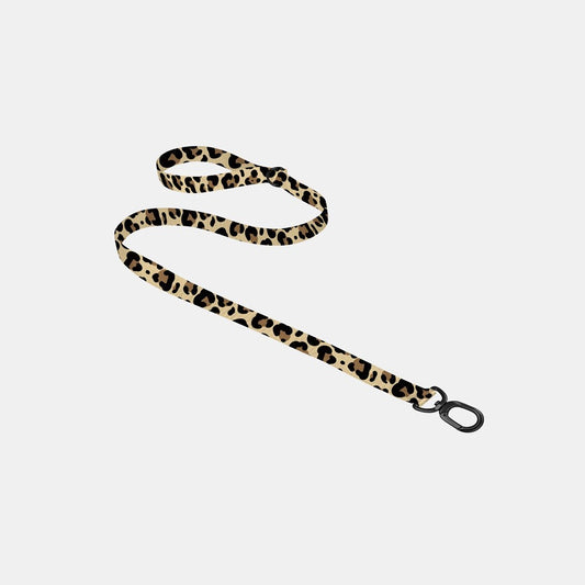 Pet Leash Animal Print Black/Brown - Medium