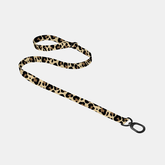 Pet Leash Animal Print Black/Brown - Large