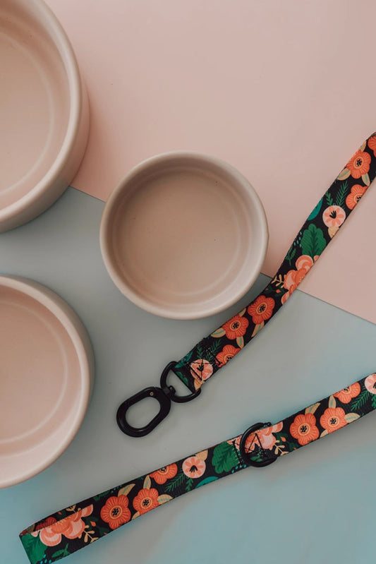 Pet Leash Floral Orange - Large