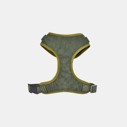 Pet Harness Cordroy Green - Medium