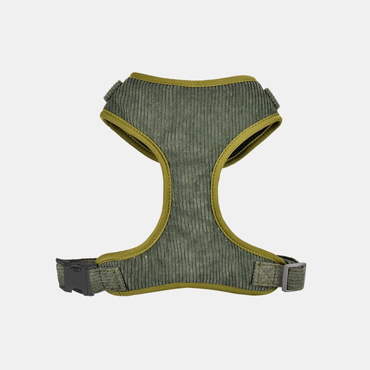 Pet Harness Cordroy Green - Large