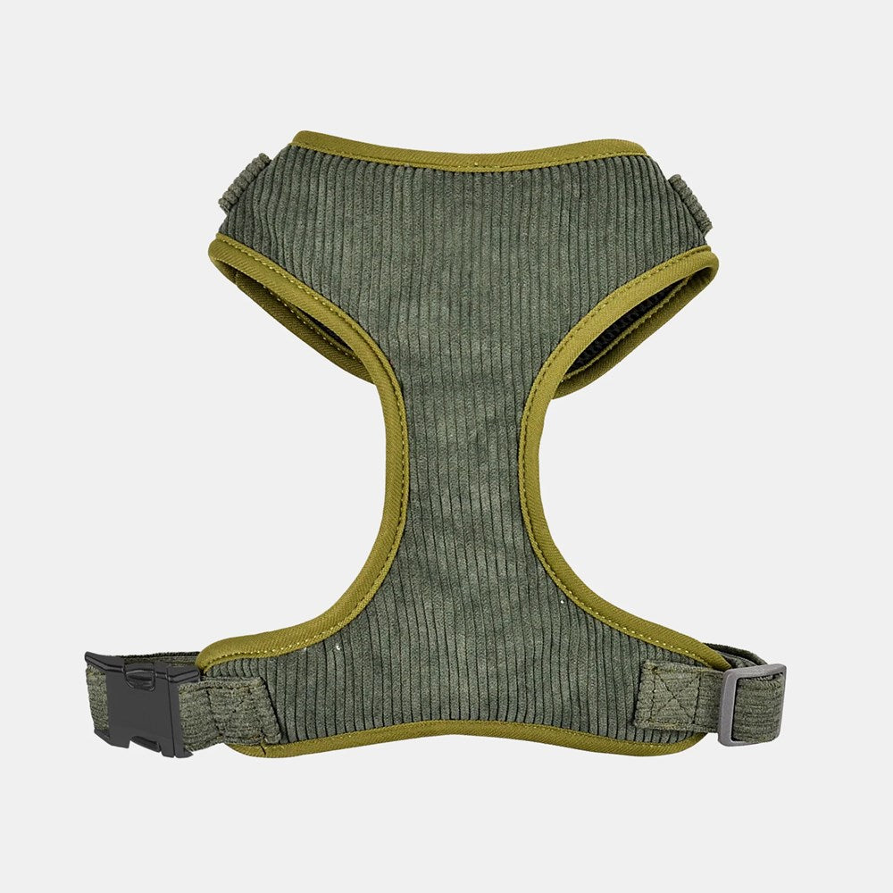 Pet Harness Cordroy Green - X-Large