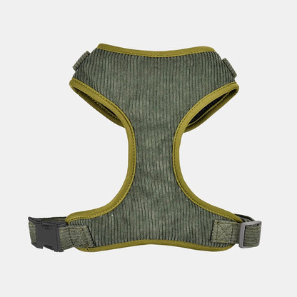 Pet Harness Cordroy Green - X-Large