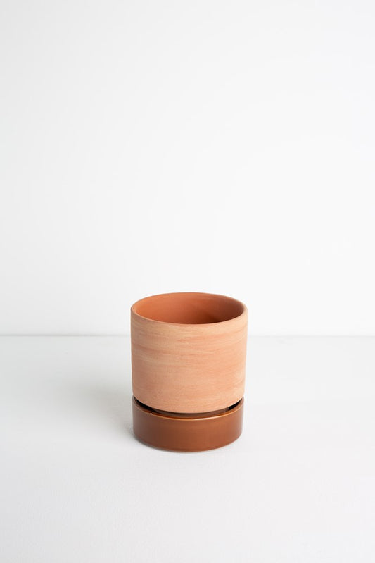 BULK S16 Grace Planter Small -  Rose Terracotta and Soil