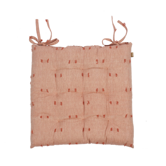 Tuft Seat Cushion Rose Dawn