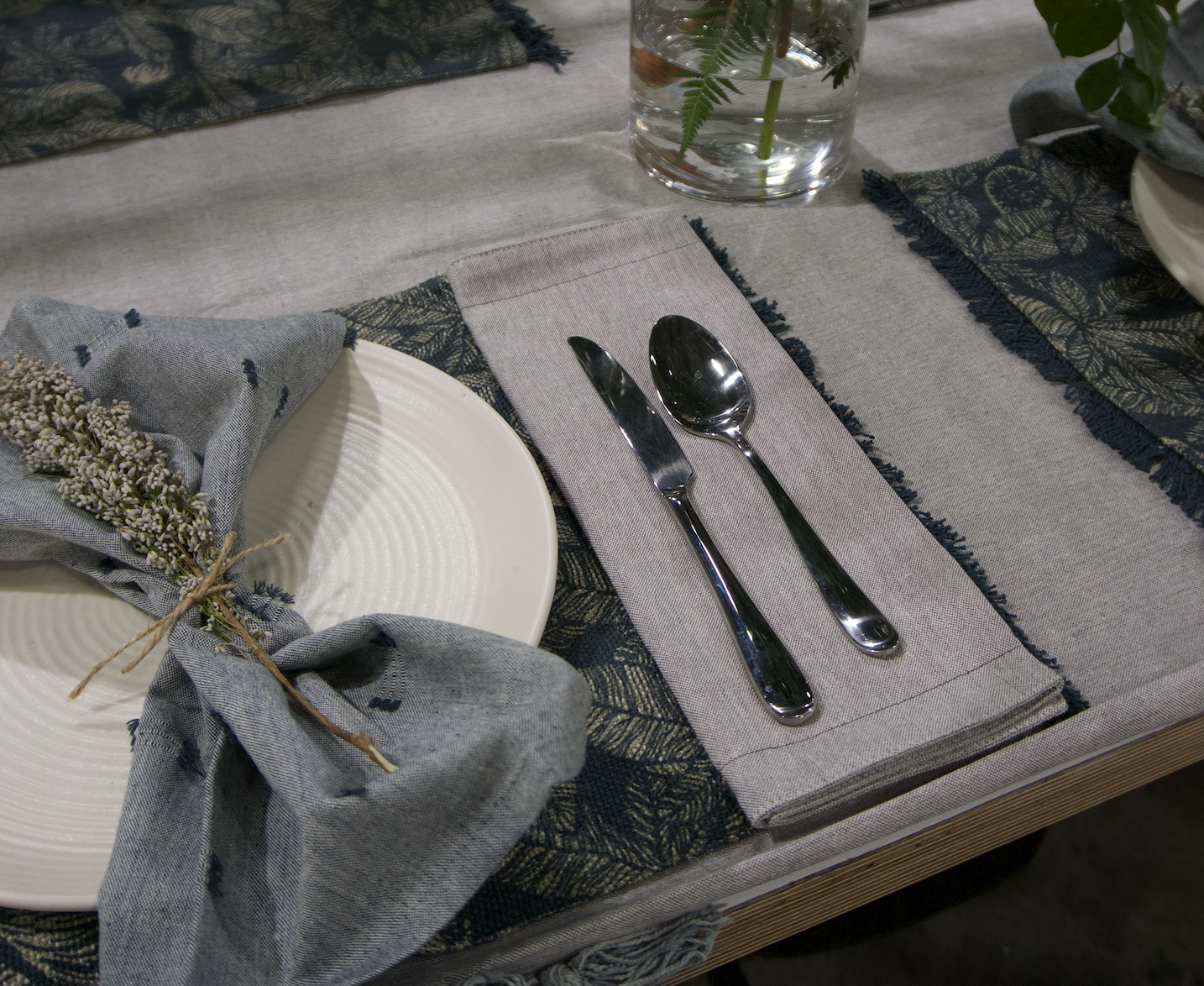 CHAMBRAY PLACEMAT CHARCOAL set 4