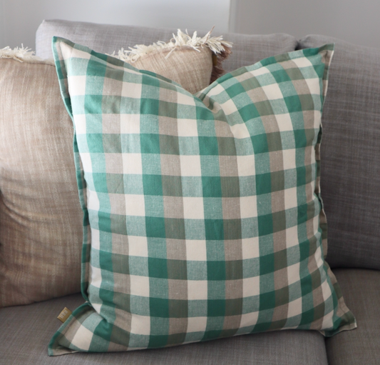 Double Check Cushion Aqua Storm 50x50cm