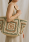 Lily Tote Crochet Bag - Green