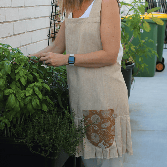 Lemon Marmalade Pinafore Apron Golden Yellow