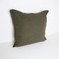 CLASSIC LINEN CUSHION OLIVE GREEN 60x60