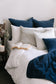 MASON BEE VELVET THROW NAVY