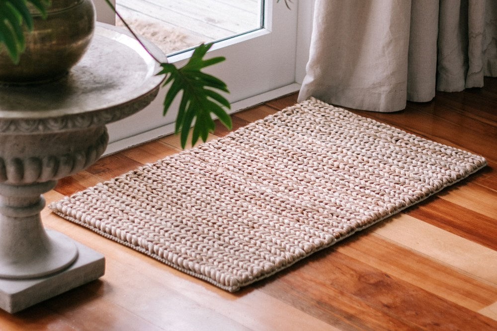 Jute Mat Thick Tail Brown 60x90 - PREORDER