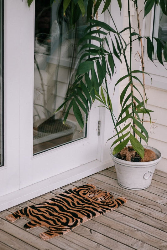 Doormat Coir Sleeping Tiger Large