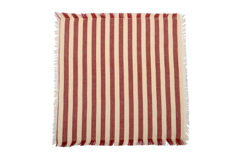 STRIPE NAPKIN RED set 4