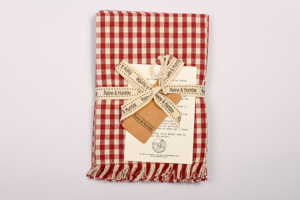 GINGHAM NAPKIN RED set 4