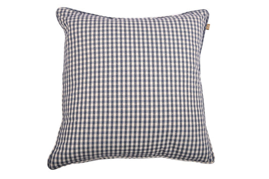 GINGHAM CUSHION BLUEBERRY 50X50