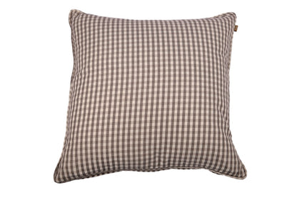 GINGHAM CUSHION ASH 50X50