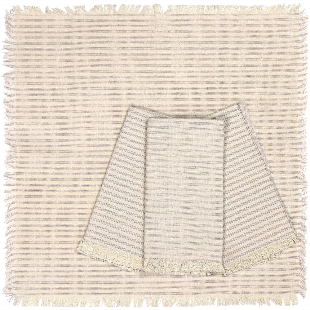 NAPKIN MANOR STRIPE PINK S/4 40X40CM