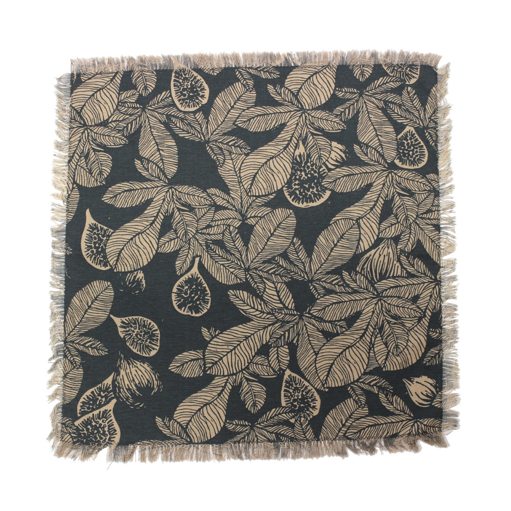 Fig Tree Napkin Dark Slate Set 4