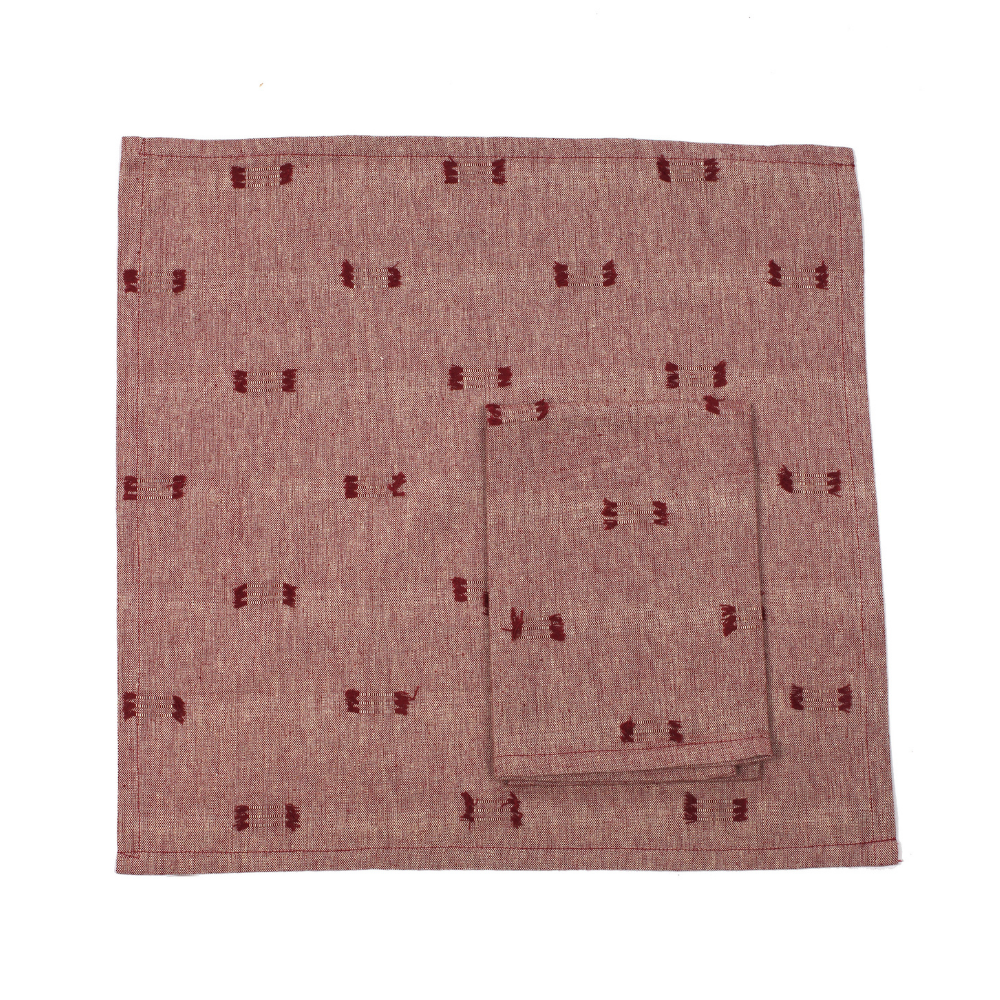 Tuft Napkin Ruby Set 4