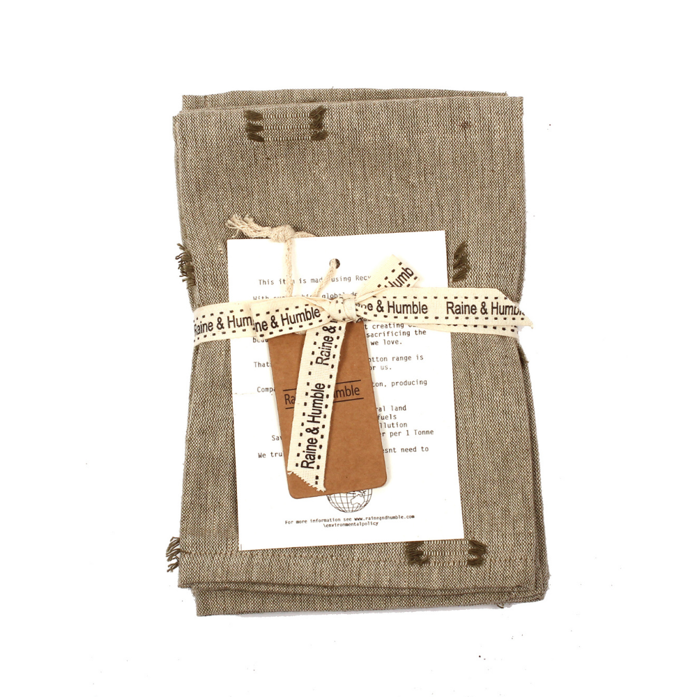 Tuft Napkin Burnt Olive Set 4