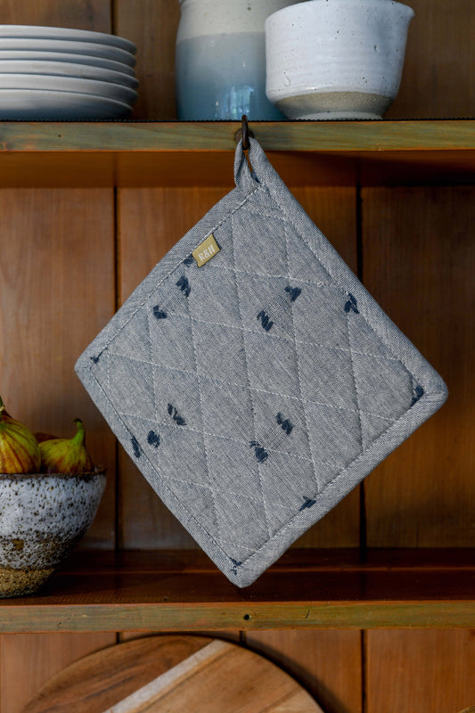 Tuft Pot Holder Dark Slate