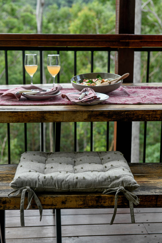 Tuft Seat Cushion Burnt Olive