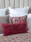 Basket Weave Cushion Ruby