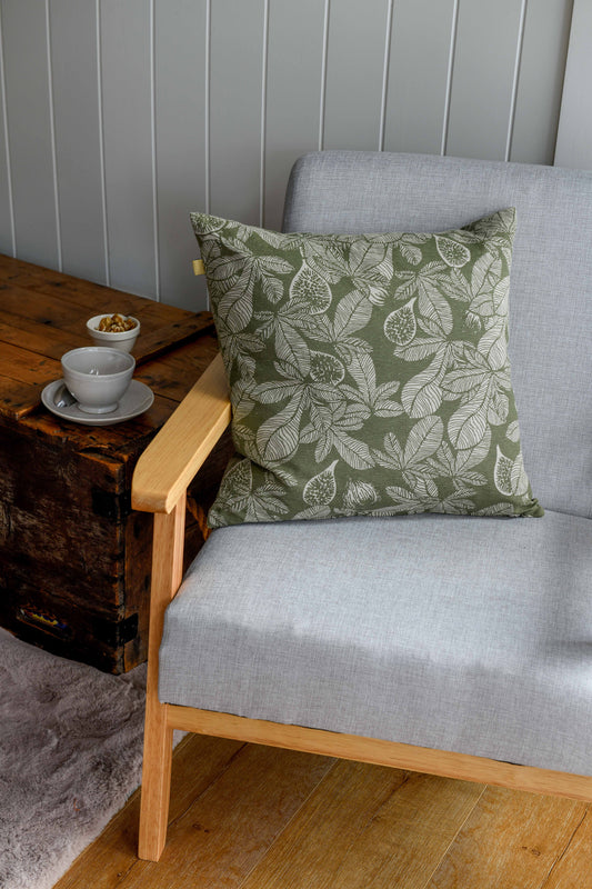 Fig Tree Cushion Burnt Olive