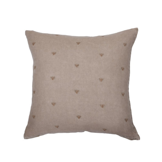 MASON BEE LINEN CUSHION STONE 45x45