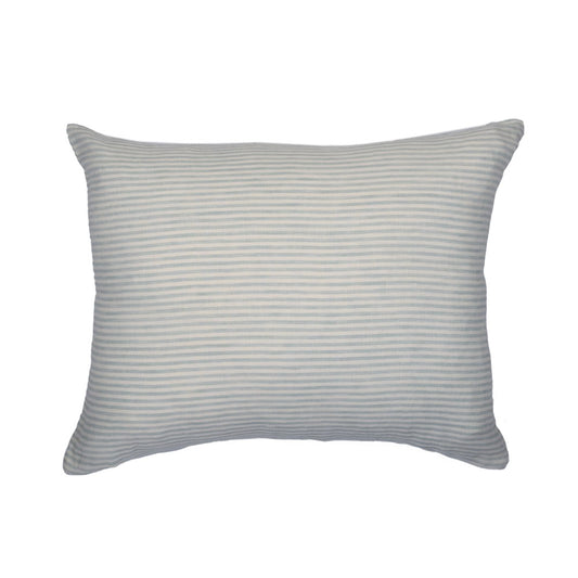 LINEN STRIPE CUSHION SKY GREY 50X40