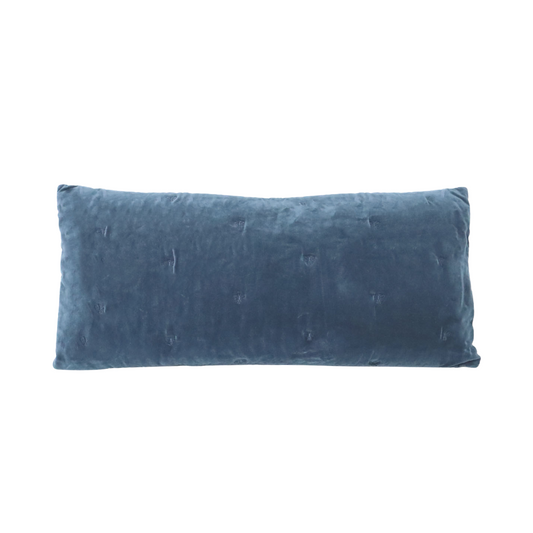 MASON BEE VELVET BREAKFAST CUSHION NAVY 30x60