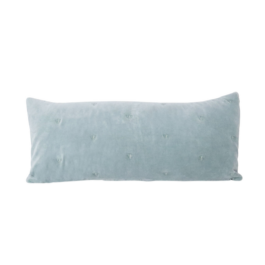 MASON BEE VELVET BREAKFAST CUSHION SKY GREY 30x60