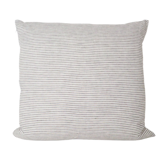 LINEN STRIPE CUSHION STORM 60x60