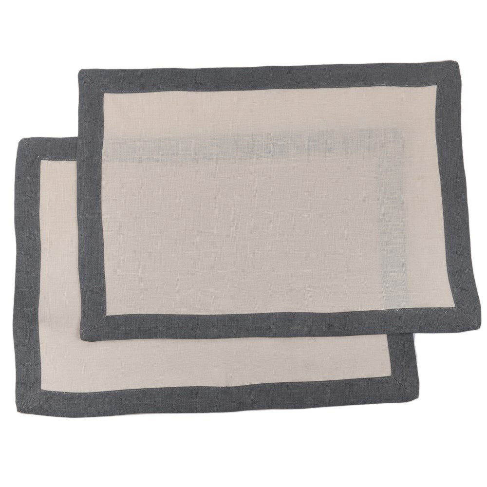 ELEGANCE LINEN PLACEMAT STORM S/6