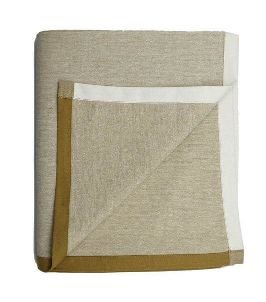 CHAMBRAY TABLECLOTH TUSCAN OLIVE 140X240CM
