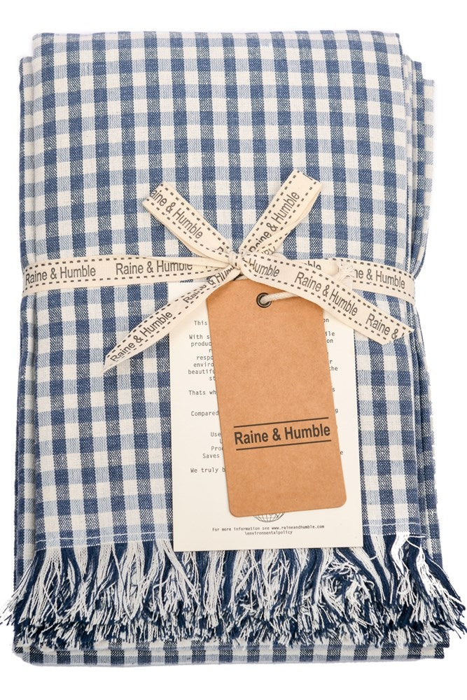 GINGHAM TABLECLOTH BLUEBERRY 140x240cm