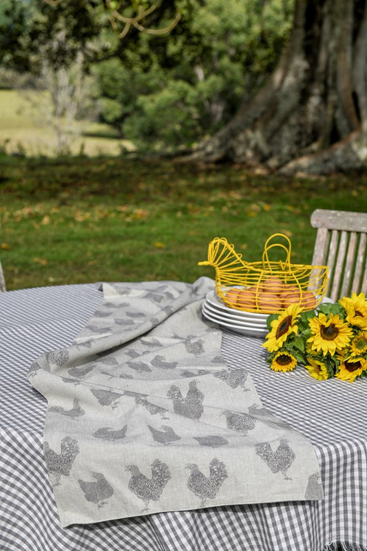 GINGHAM TABLECLOTH ASH 140x240cm