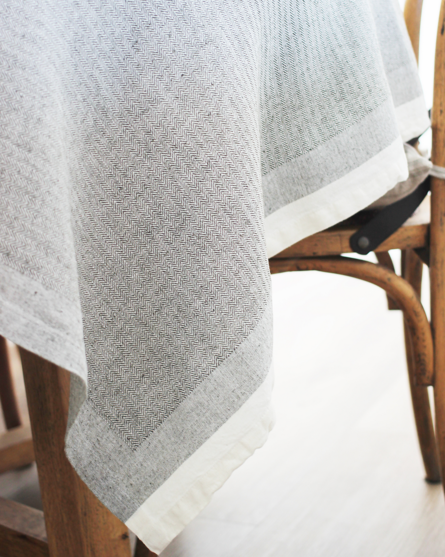 Herringbone Tablecloth Burnt Olive 140x240