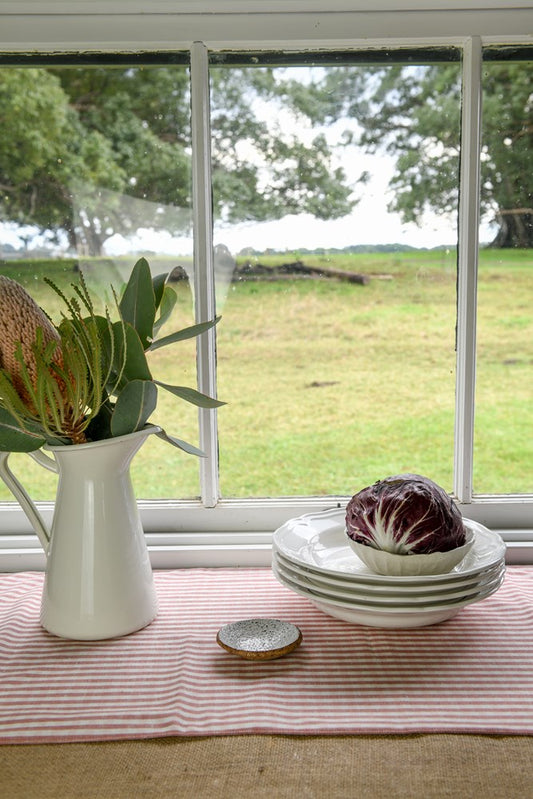 GINGHAM TABLE RUNNER FIG