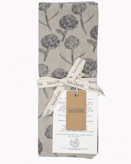 Artichoke Table Runner Charcoal